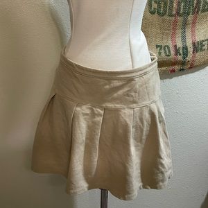 Gap Skirt Girls Size Xl 12 cotton pleated school girl uniform tan side zip sz S